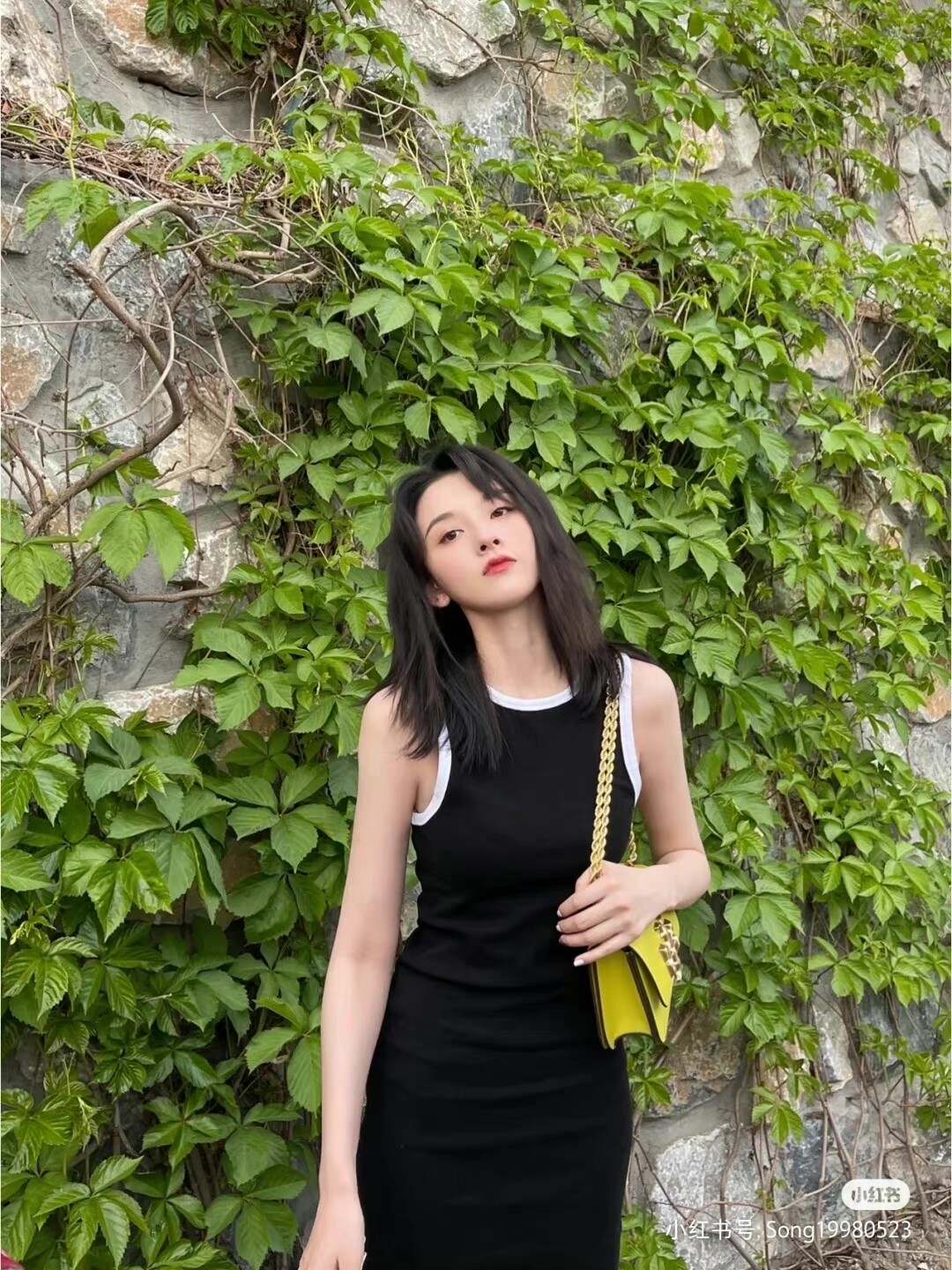 撞色宋祖儿同款背心欧美连衣裙