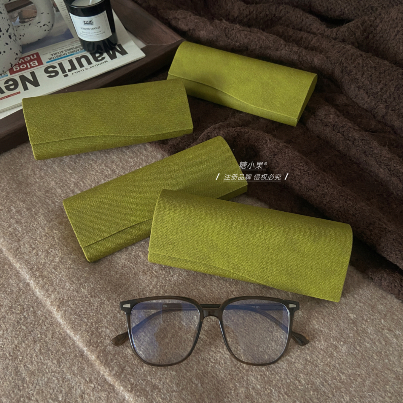 复古风文艺高级感便携眼镜盒