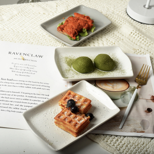 美蓝陶瓷 家用烤翅碟菜盘沙拉盘寿司盘蛋糕盘瑕疵 韩国ins小吃碟