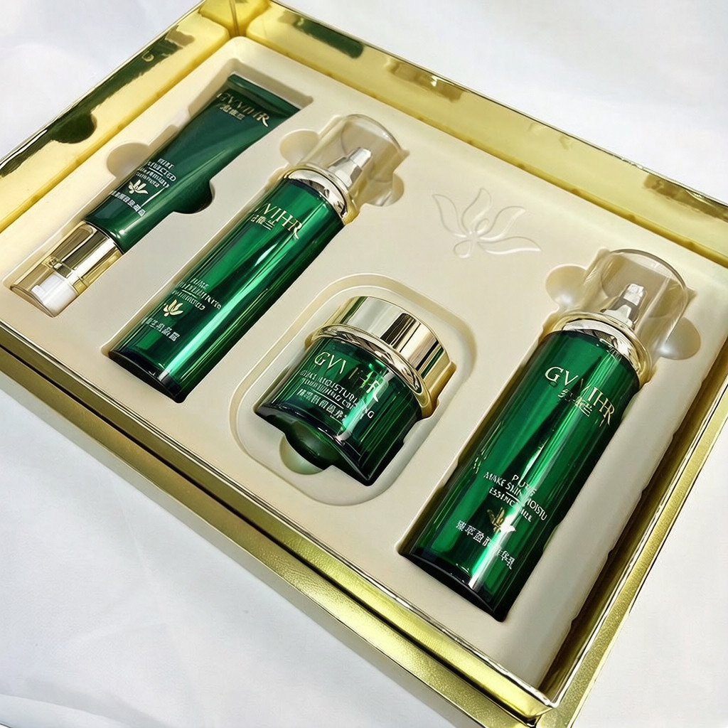 【正品】纪薇兰明兰本草臻萃鲜颜悦享套盒洗面奶爽肤水乳液面霜