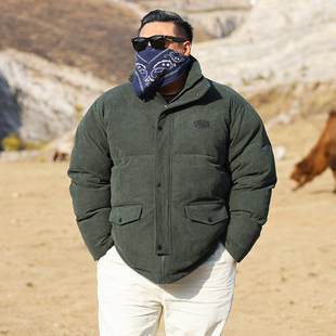 核爆炸灯芯绒冬季 条绒休闲棉服外套男 保暖加厚复古巴恩风男女大码