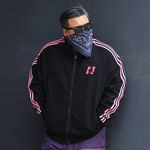 核爆炸三道杠怀旧校服运动外套男