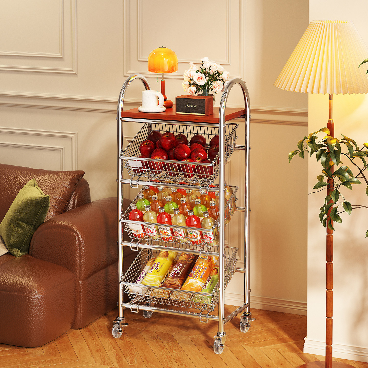 中古沙发边几零食小推车置物架高颜值客厅移动茶几厨房多层蔬菜架,住宅家具,移动边几/推车,淘宝优惠券,粉丝福利购,淘宝优惠卷