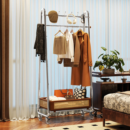 a生中古风衣架可移动衣帽架