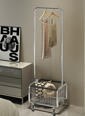 挂衣架落地卧室简易衣架子不占地家用室内可移动衣帽架隔夜放衣服