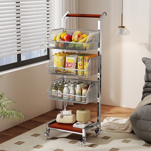 客厅沙发可移动边几小推车带轮厨房多功能水果零食收纳多层置物架