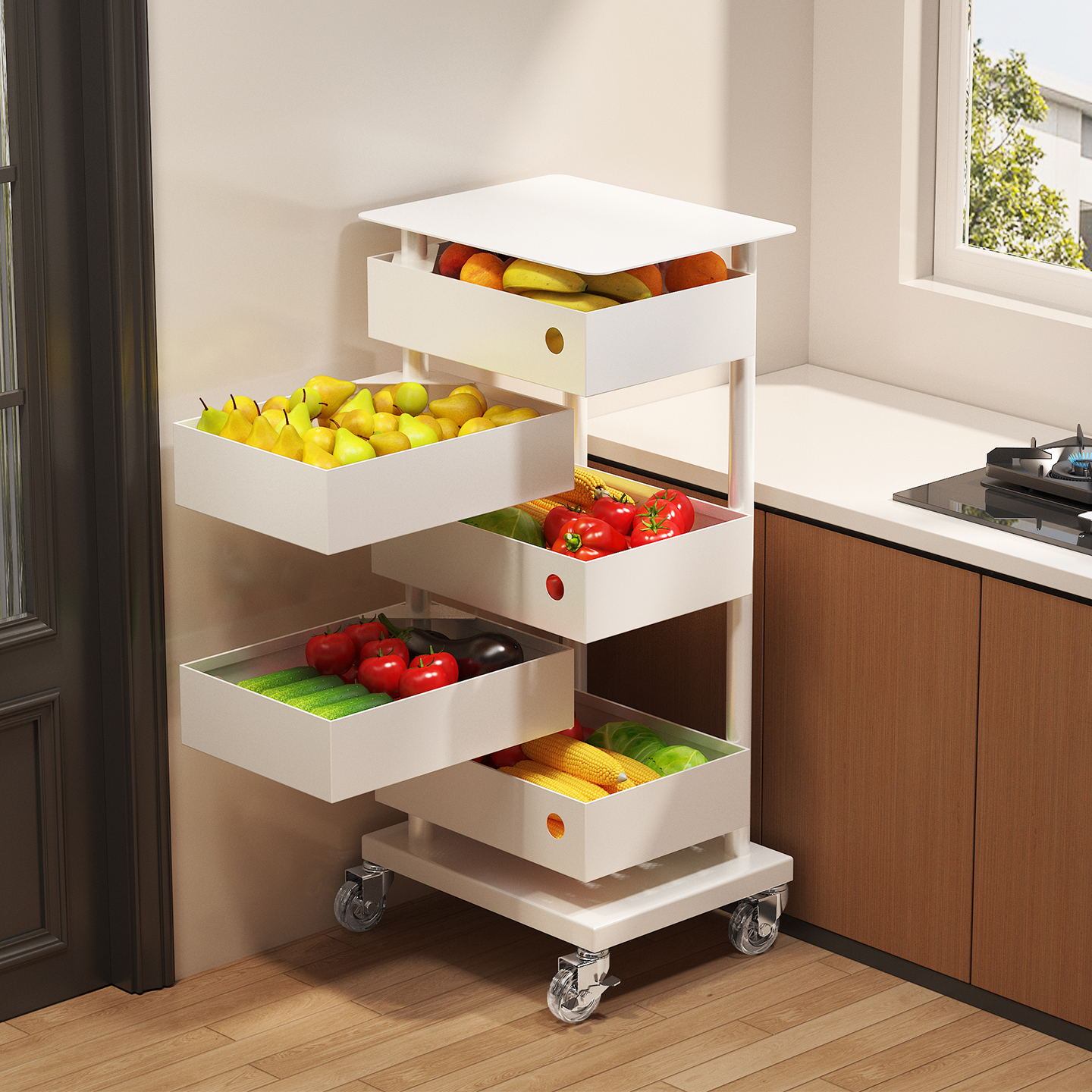 a生新款厨房置物架多功能收纳架