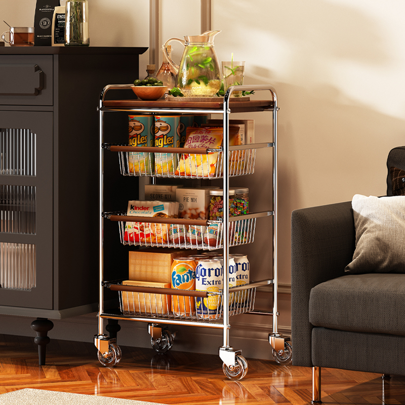 a生中古小推车家用零食置物架