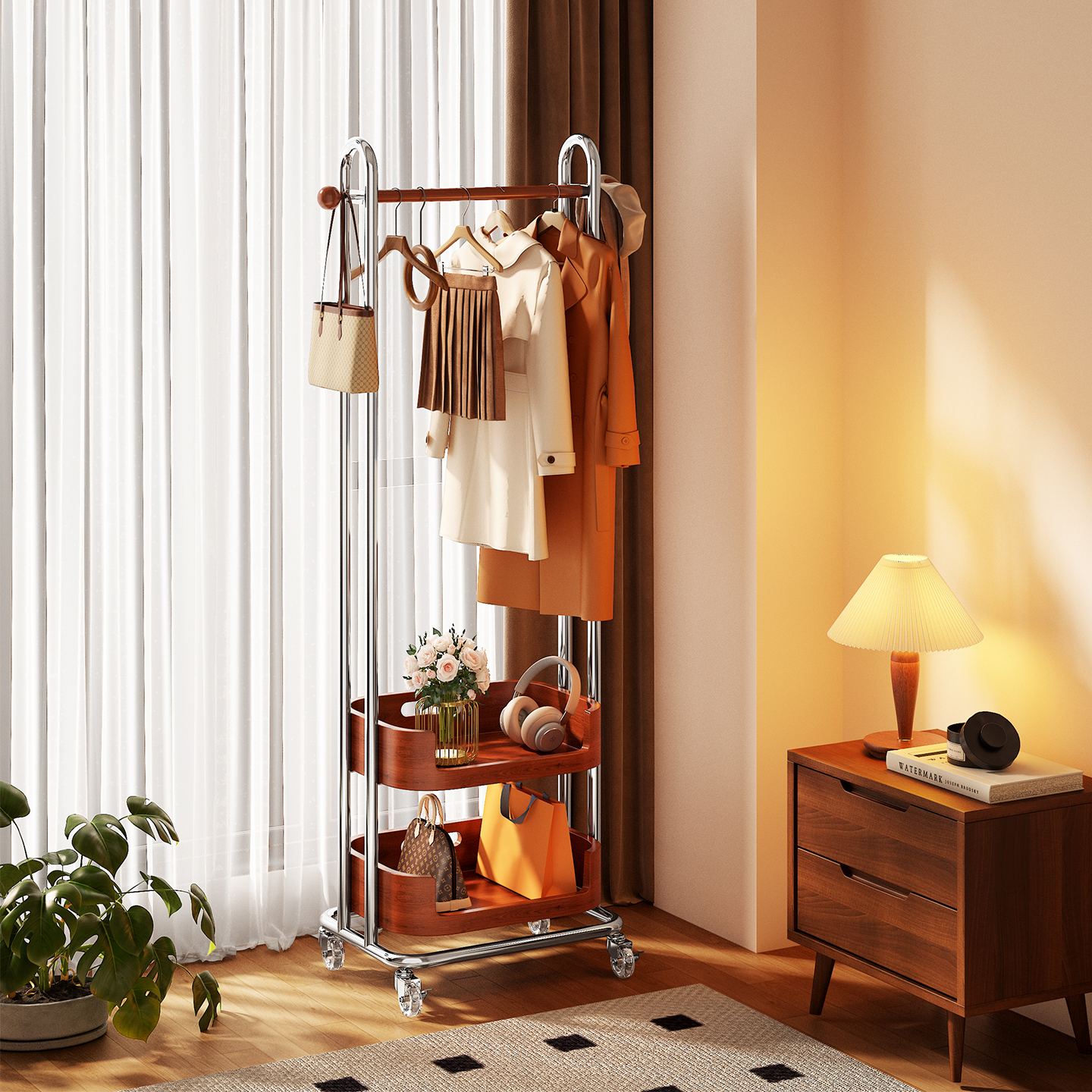 a生卧室衣帽2025新款落地挂衣架