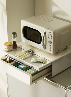 a生厨房微波炉烤箱置物架延伸台面家用双层电饭锅多功能收纳架子