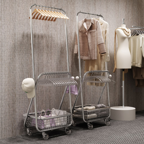 a生服装展示架双层陈列架