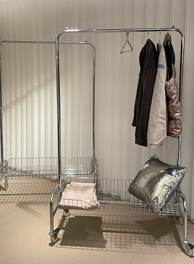 服装店展示架专用置物架货架陈列架移动挂衣架落地卧室衣服架子