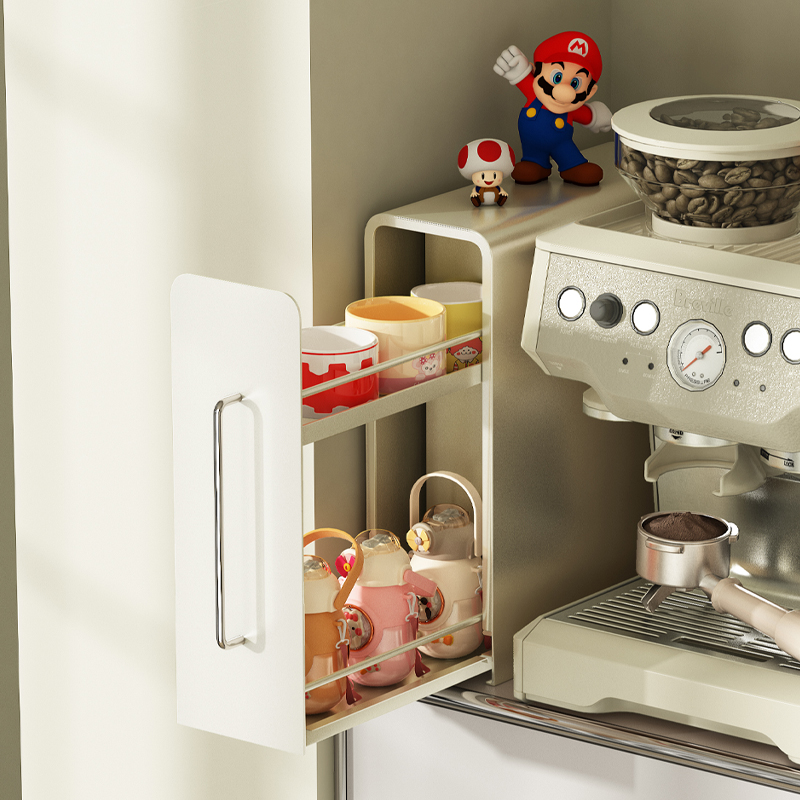 a生双层抽拉水吧台杯架置物架