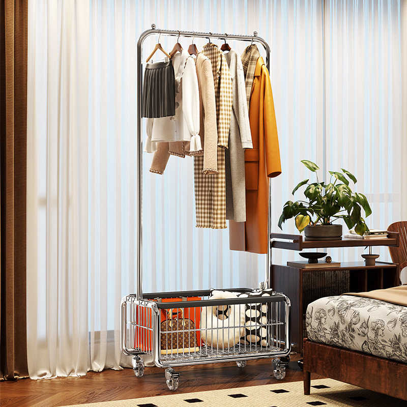 中古实木衣帽架可移动晾衣架落地卧室挂衣架子家用室内衣服收纳柜,收纳整理,置地/升降晾晒衣架,淘宝优惠券,粉丝福利购,淘宝优惠卷