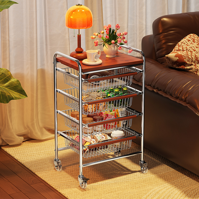 a生高级感零食置物架可移动边几