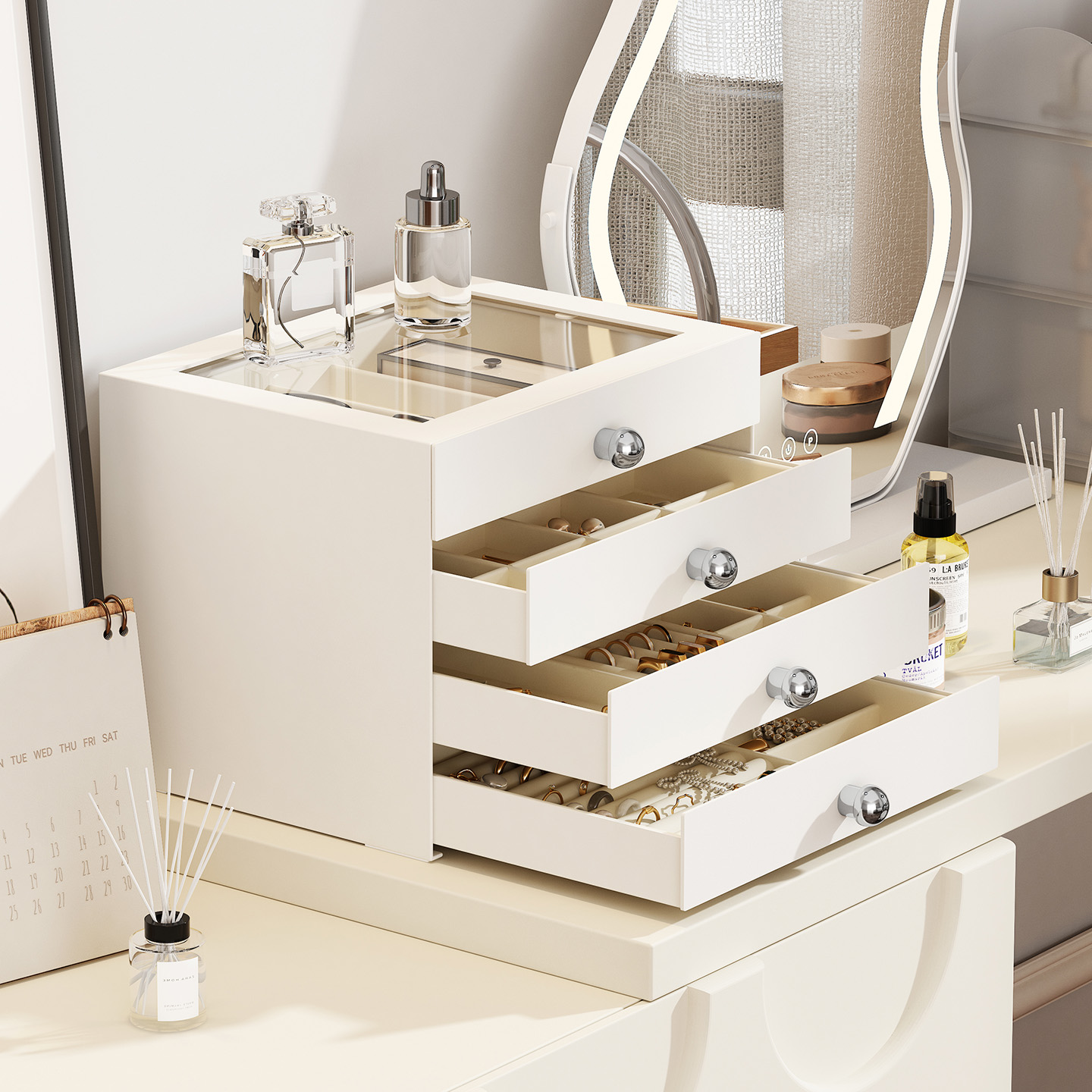 a生首饰收纳盒大容量防尘置物架