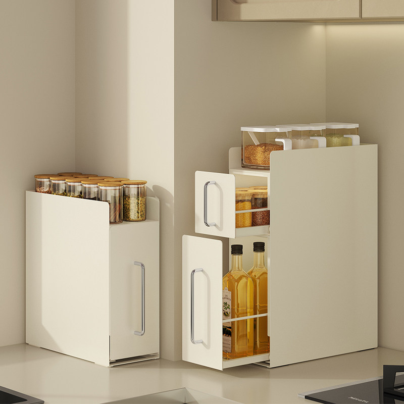 厨房调料品置物架家用抽拉式调味料整理架台面多功能调味品收纳架