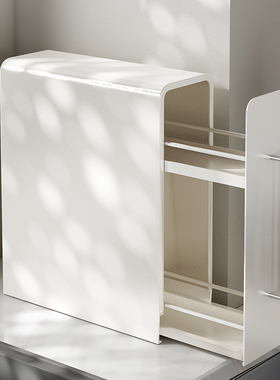 A生厨房调料品置物架保鲜膜收纳架台面转角窄多功能抽拉储物柜