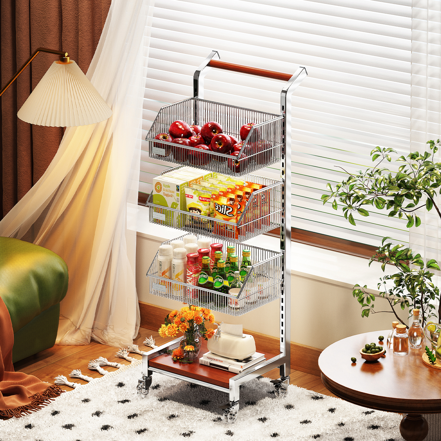 a生家用零食置物架客厅收纳架子