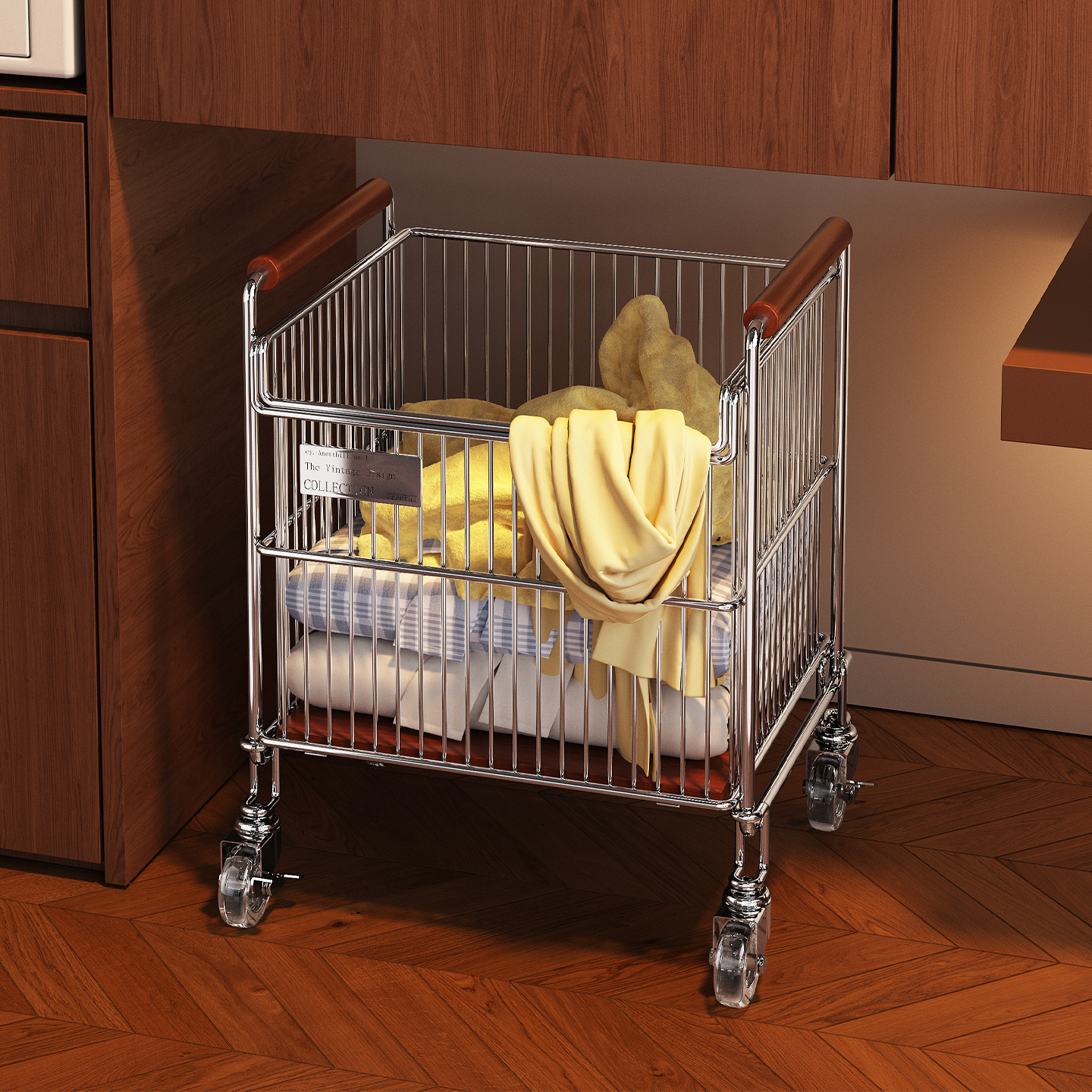 a生大容量家用可移动衣物收纳筐