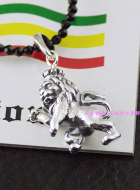 泰国进口男女款正品925纯银Rasta Vibrations（RV）立体狮王吊坠