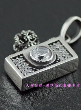 *925纯银微缩照相机进口泰银吊坠