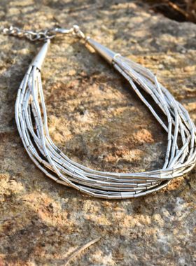 手工女士925纯银多层流苏手链