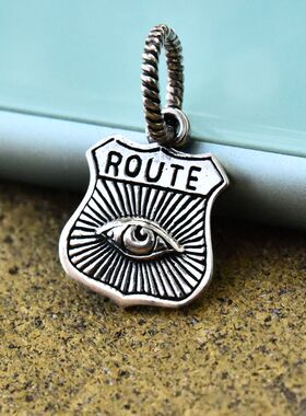 GV66号公路ROUTE马蹄铁造型男女机车泰银吊坠925纯银挂件叠戴配饰