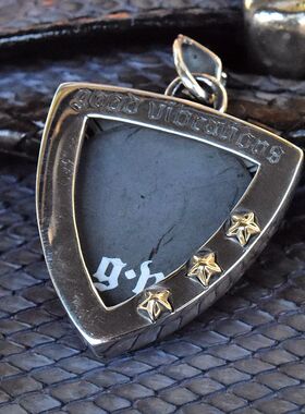 GV男士925纯银五星拨片盒子吊坠