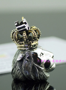 *正品Rasta Vibrations金色皇冠925纯银狮子王男士泰银吊坠项坠