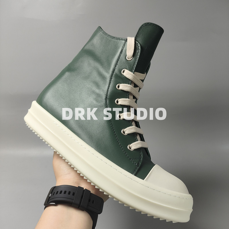 Dark Green High-Top Leather