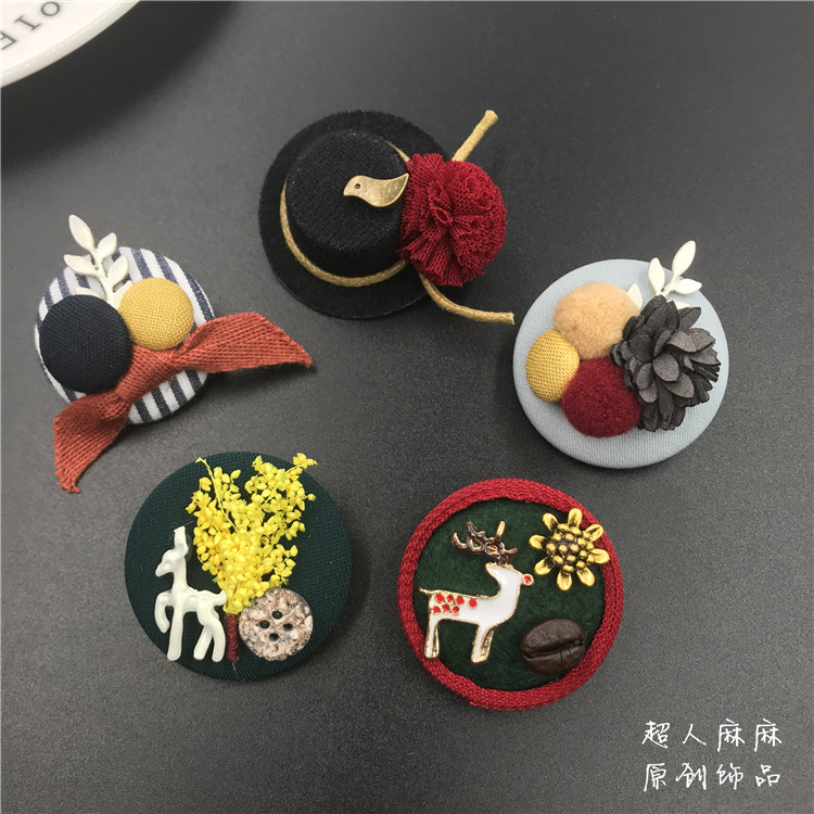 新款韩版韩国清新布艺服装配饰