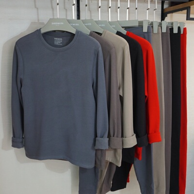 兄华保暖内衣热羊羊男士圆领莫代尔中厚磨毛秋冬速干秋衣裤58325