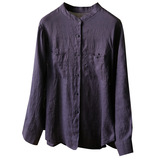 可风各汉麻衬衫58071P159K254.4汉麻长袖衬衫女装，女装衬衫，可风各