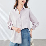 可风各长袖衬衫51082P75K120翻领长袖衬衫女，女装衬衫，可风各