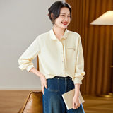 可风各磨毛衬衫59035P65K104磨毛加厚长袖衬衫女，女装衬衫，可风各