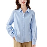 可风各蓝条纹衬衫53021P74K118.4高级感女式通勤衬衣，女装衬衫，可风各