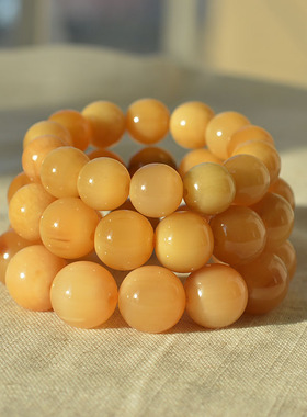 西藏金丝牦牛角佛珠手串养生男女