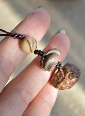 6.6元老粉换购文艺挂件天然鬼脸金线菩提子 平安钥匙扣手机链饰品