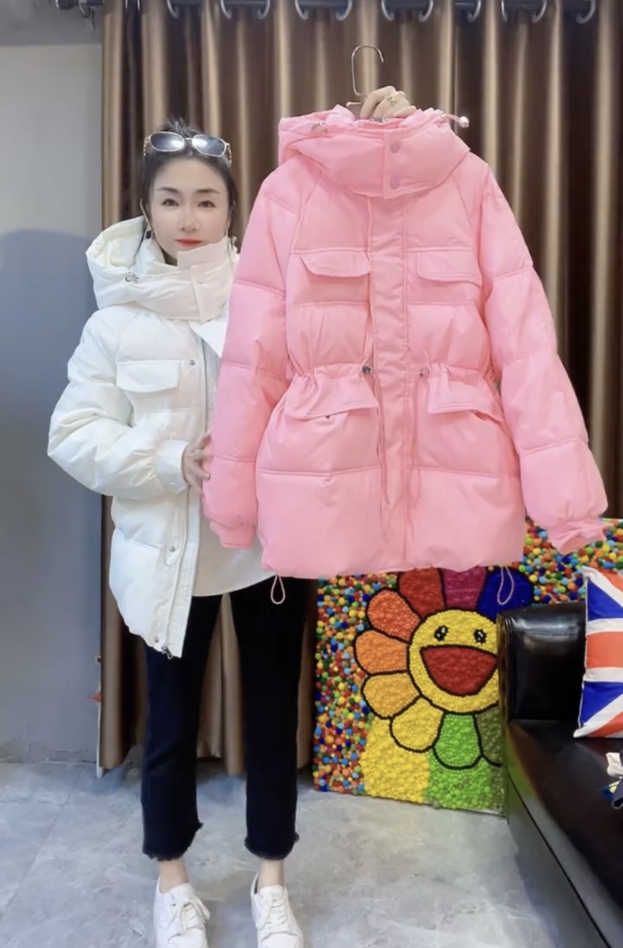 加厚收腰羽绒棉服时尚网红爆款