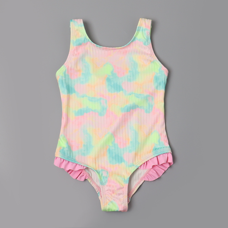 儿童连体晕染泳衣可爱