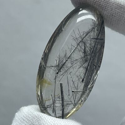 天然东海水晶包裹黑发晶顺发水滴型吊坠饰品挂件晶体通透发丝顺畅