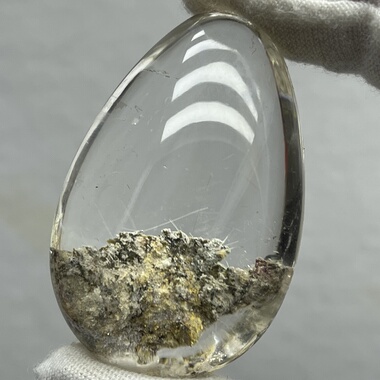 天然东海白水晶包裹幽灵穿发晶流行时尚吊坠晶体透一物一图可打孔