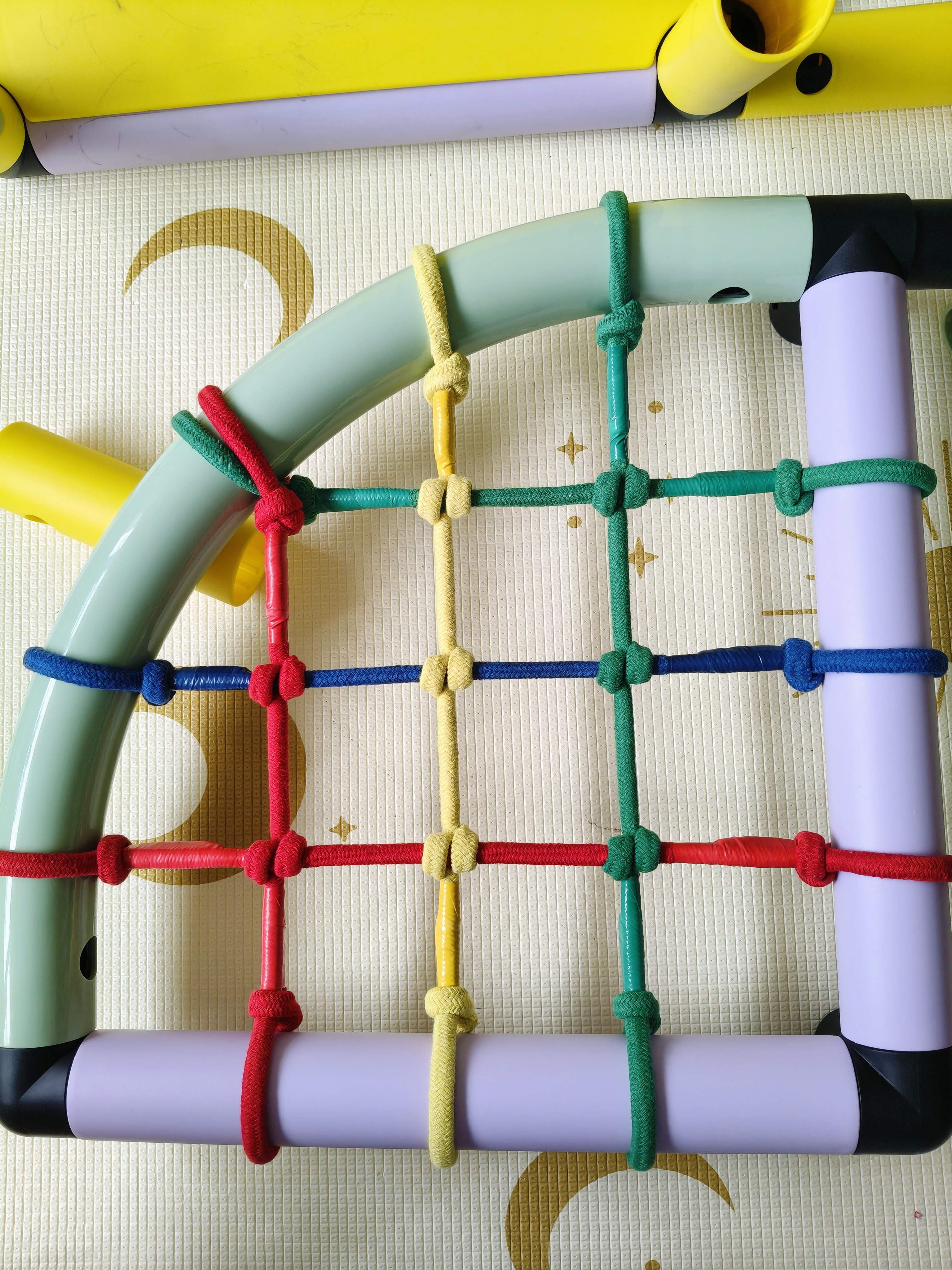 手工编织成品儿童攀爬架配件扇形防护网挡网