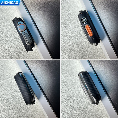 适用苹果S7/S8/S9/S10手表壳凯夫拉芳纶纤维iWatch Ultra2/3碳纤维超薄保护壳iWatch 46mm高档潮男防摔42新款 - 封面