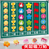 小学幼儿园课堂班级小组PK加积分评比奖励磁性吸力黑白板冰箱贴铁