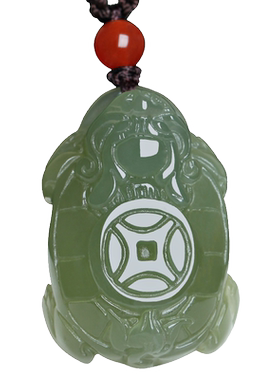 天然新疆和田玉开运招财挂件