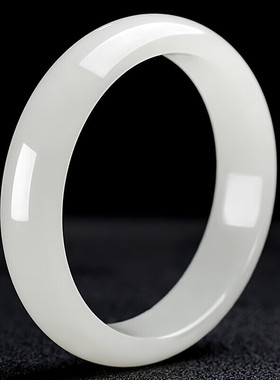 和田玉手镯白玉女款玉镯子平安镯多圈口可选联系在线客服