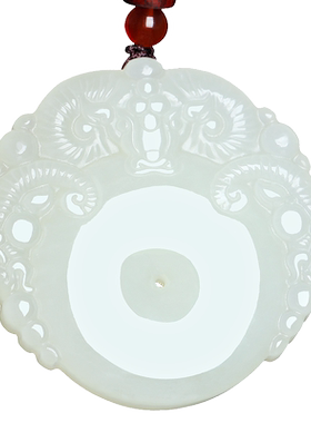 天然青白玉三阳开泰男女款生肖羊