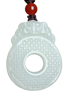 貔貅平安扣招财转运仿古玉项链